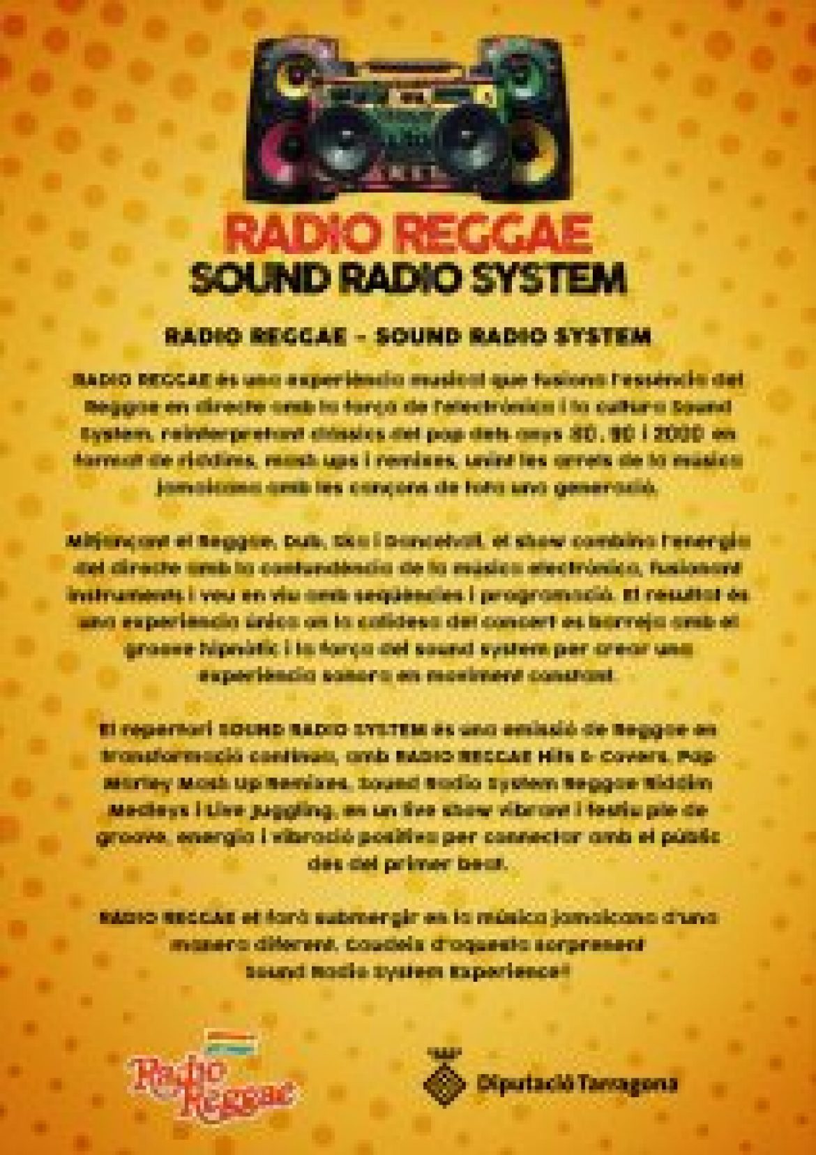 Actuació del concert Radio Reggae – Sound Radio System en motiu de celebració del Dia Internacional de l’Orgull LGTBI