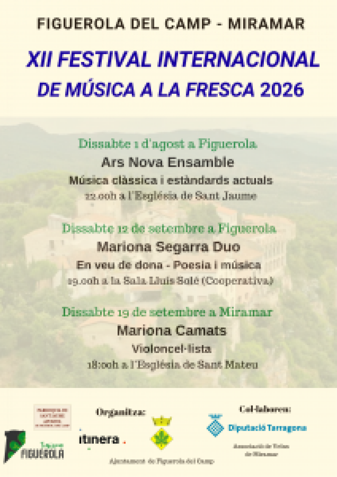XII FESTIVAL INTERNACIONAL DE MÚSICA A LA FRESCA 2026