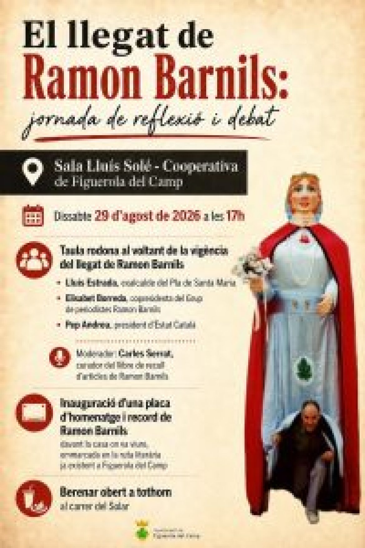 El llegat de Ramon Barnils: jornada de reflexió i debat – Dissabte 29 d’agost